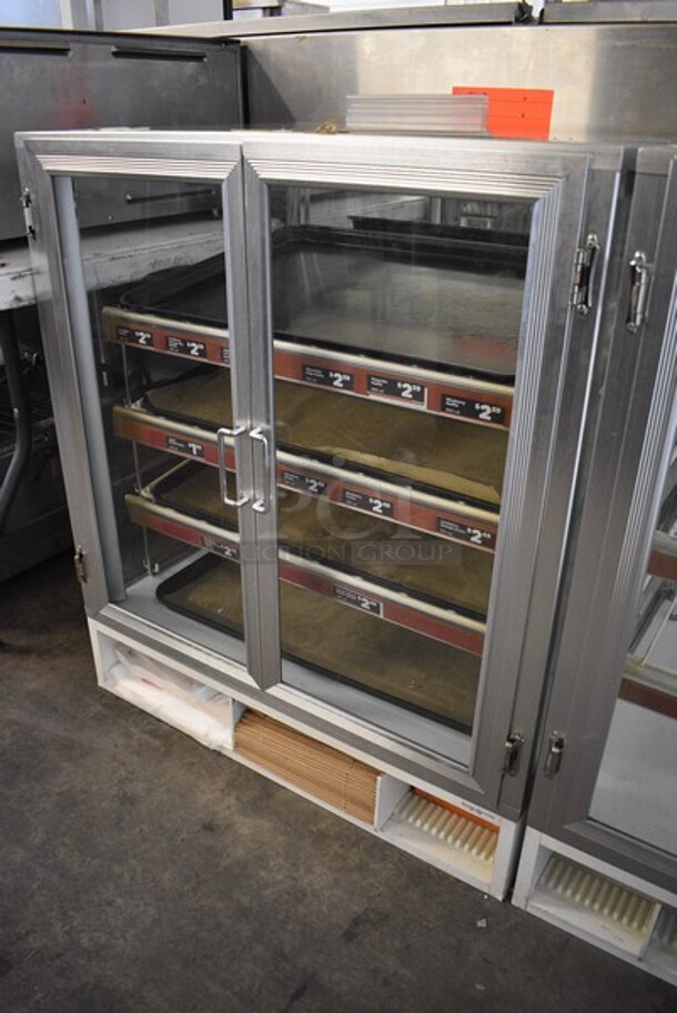 Glass Commercial Countertop Donut Display Case w/ Poly Coated Racks and Black Poly Trays. 31x25x36. - Image 3 of 4