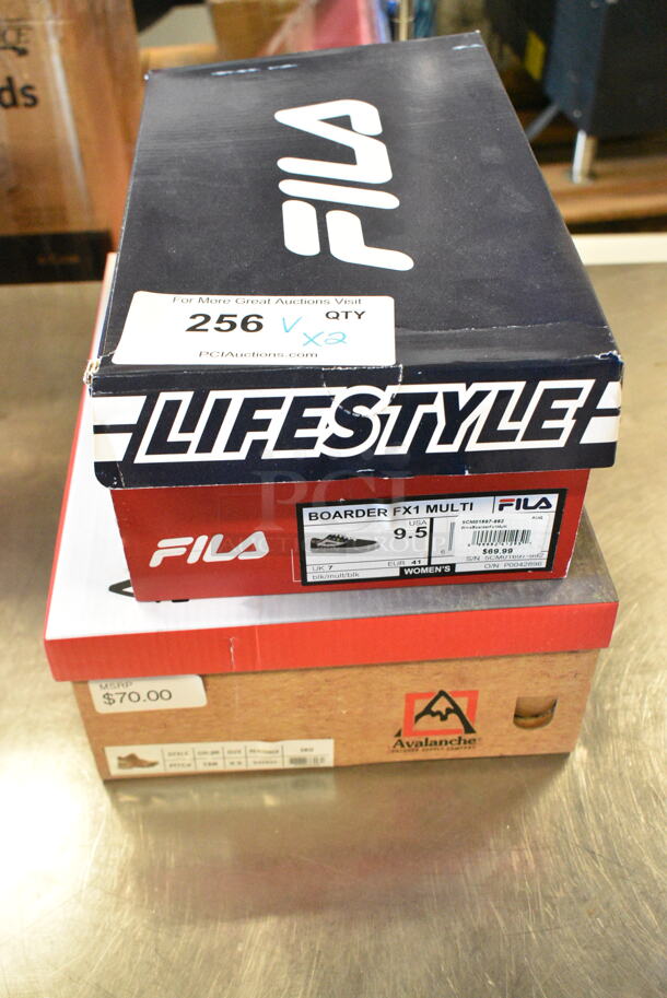 2 BRAND NEW! Shoes Including Fila Boarder FX1 MULTI Size 9.5 Shoes and Avalanche Size 8.5 Hiking Boots. 2 Times Your Bid!  - Image 1 of 7