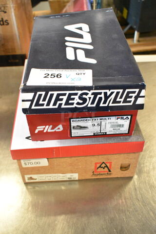2 BRAND NEW! Shoes Including Fila Boarder FX1 MULTI Size 9.5 Shoes and Avalanche Size 8.5 Hiking Boots. 2 Times Your Bid! 