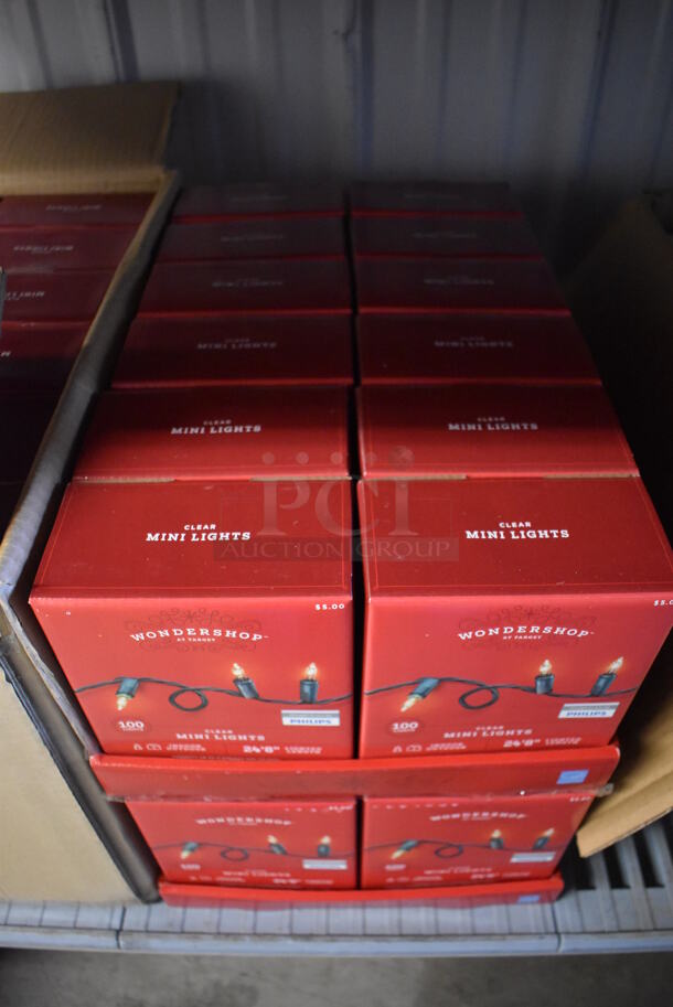 2 BRAND NEW! Boxes of 24 Wondershop Clear Mini Lights. 2 Times Your Bid! - Image 2 of 4
