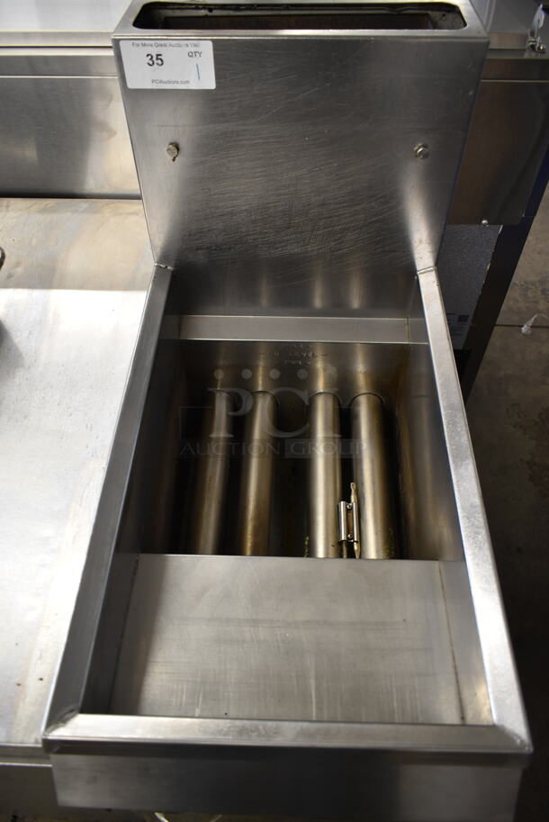 Pitco Frialator Stainless Steel Commercial Natural Gas Powered Floor Style Deep Fat Fryer.  - Image 2 of 7