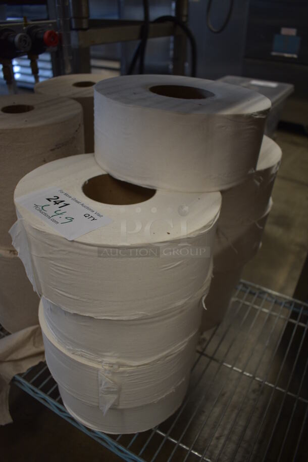 ALL ONE MONEY! Lot of 4 Paper Towel Rolls and 9 Commercial Size Toilet Paper Rolls - Image 2 of 2