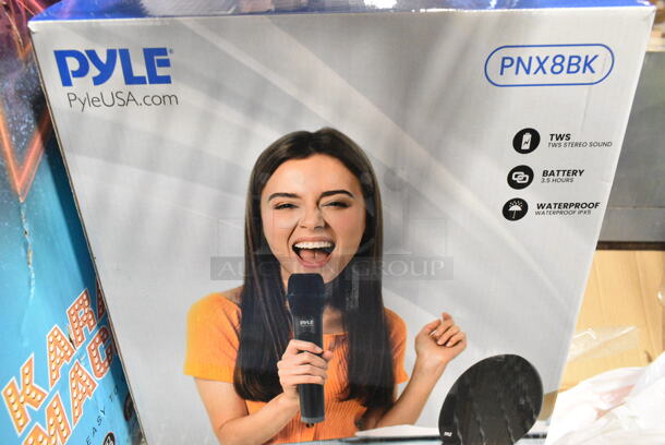 7 IN ORIGINAL BOX! Items Including Pyle PNX8BK Microphone, Masingo Karaoke Machine, 3 Pyle PDA69BU Digital Karaoke Amplifier. 7 Times Your Bid!  - Image 3 of 8
