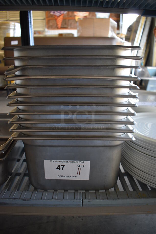 11 Stainless Steel 1/2 Size Drop In Bins. 1/2x6. 11 Times Your Bid! - Image 4 of 4