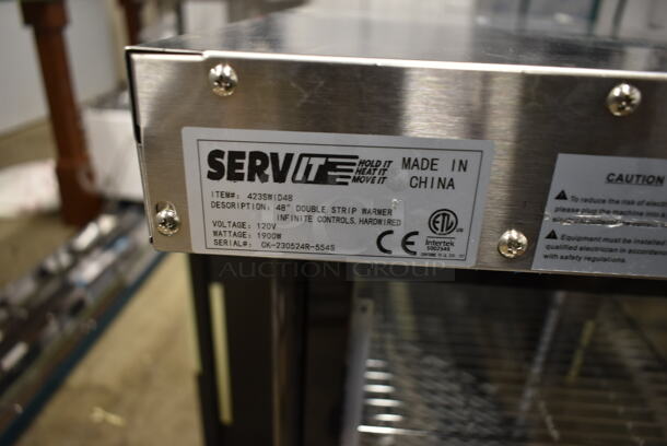 BRAND NEW SCRATCH AND DENT! ServIt 423SWID48 48" High Wattage Double Strip Warmer with Adjustable Infinite Controls and 3" Spacer. 120 Volts, 1 Phase.  - Image 4 of 7