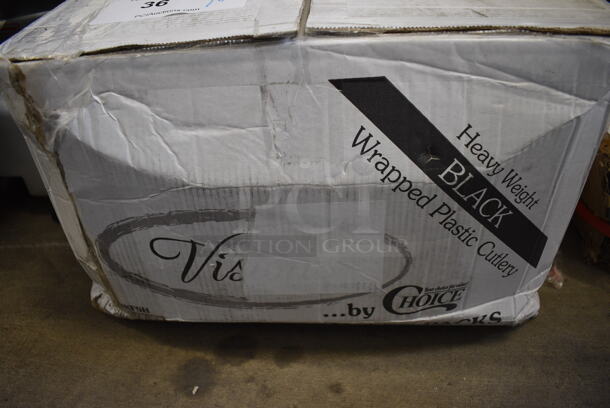 ALL ONE MONEY! Lot of BRAND NEW IN BOX! Visions Choice Black Heavy Weight Wrapped Plastic Cutlery - Image 3 of 3