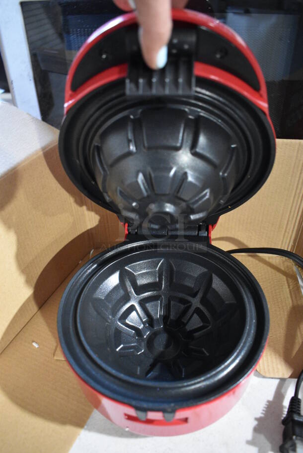 BRAND NEW IN BOX! Dash Red Countertop Waffle Bowl Maker.   - Image 4 of 5
