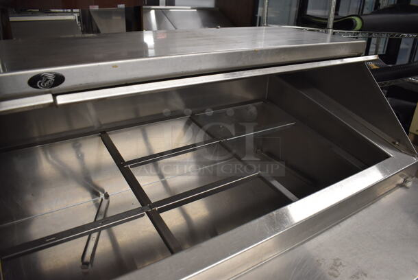 Randell Stainless Steel Commercial Sandwich Salad Prep Table Bain Marie Meta Top w/ 4 Drawers on Commercial Casters. 72x34x28. Tested and Working! - Image 5 of 8