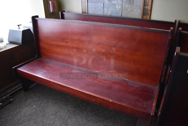 5 Wooden Bench. BUYER MUST REMOVE. 72x23x42. 5 Times Your Bid! (Susquehanna Ale House) - Image 3 of 4