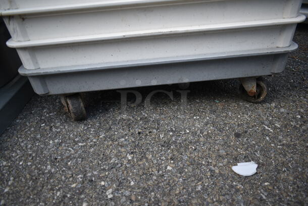 ALL ONE MONEY! 21 White Poly Ingredient Bins on Dolly. - Image 3 of 4