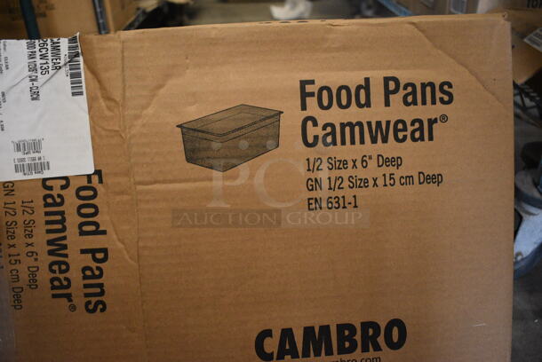 ALL ONE MONEY! Lot of 6 BRAND NEW IN BOX! Cambro Clear Poly 1/2 Size Drop In Bins. 1/2x6 - Image 4 of 4