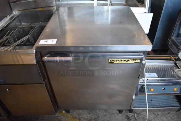 Beverage Air WTR27 Stainless Steel Commercial Single Door Undercounter Cooler. 115 Volts, 1 Phase. Tested and Working! - Image 1 of 6