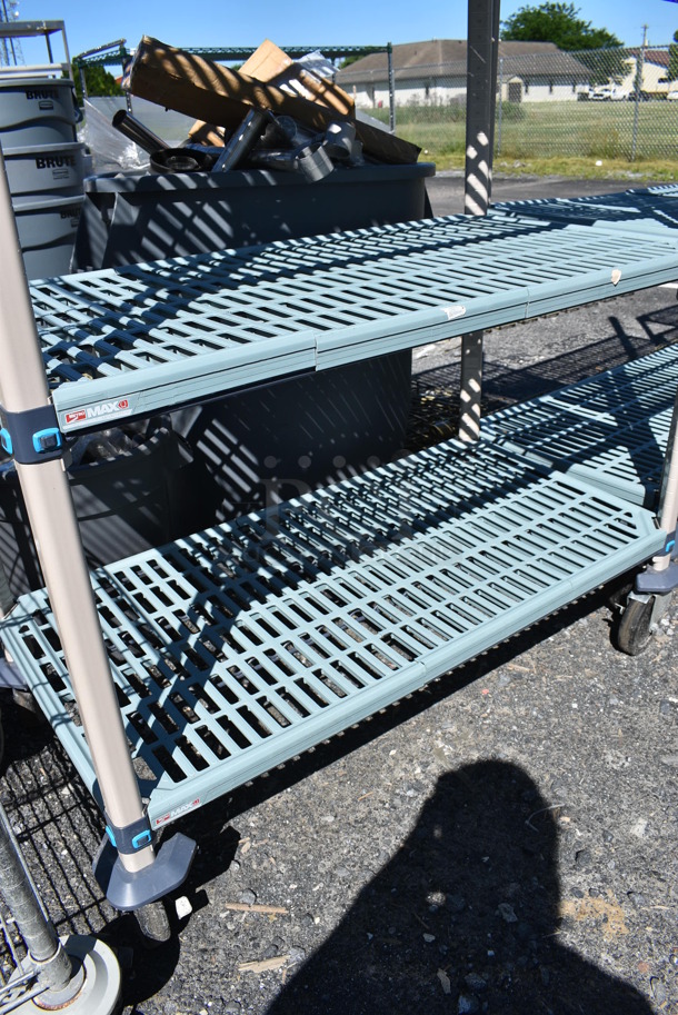 Metro Max Poly and Metal 4 Tier Shelving Unit on Commercial Casters. BUYER MUST DISMANTLE. PCI CANNOT DISMANTLE FOR SHIPPING. PLEASE CONSIDER FREIGHT CHARGES. 42x21x67 - Image 3 of 3