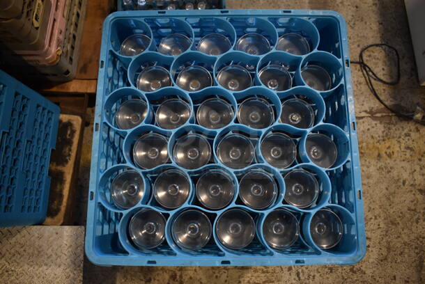 ALL ONE MONEY! Lot of 10 Dish Caddies on Dish Caddy Dolly w/ Various Glasses Including Beverage Glasses and Stemmed Glasses - Image 6 of 12