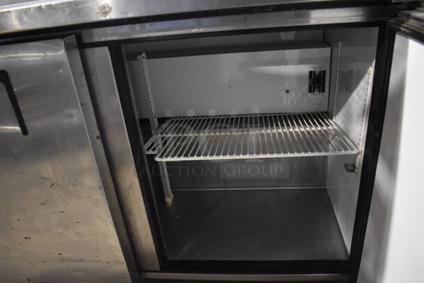True TWT-72 Stainless Steel Commercial 3 Door Work Top Cooler on Commercial Casters. 115 Volts, 1 Phase. 72.5x30x39. Tested and Working! - Image 4 of 7