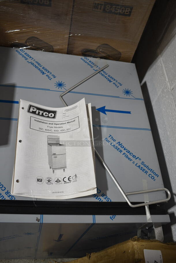 BRAND NEW! 2021 Pitco Frialator 45C Stainless Steel Commercial Floor Style Natural Gas Powered Deep Fat Fryer w/ 2 Metal Fry Baskets. 122,000 BTU.  - Image 7 of 9