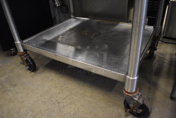 Stainless Steel Equipment Stand w/ Under Shelf on Commercial Casters. 37x31x27 - Image 2 of 3