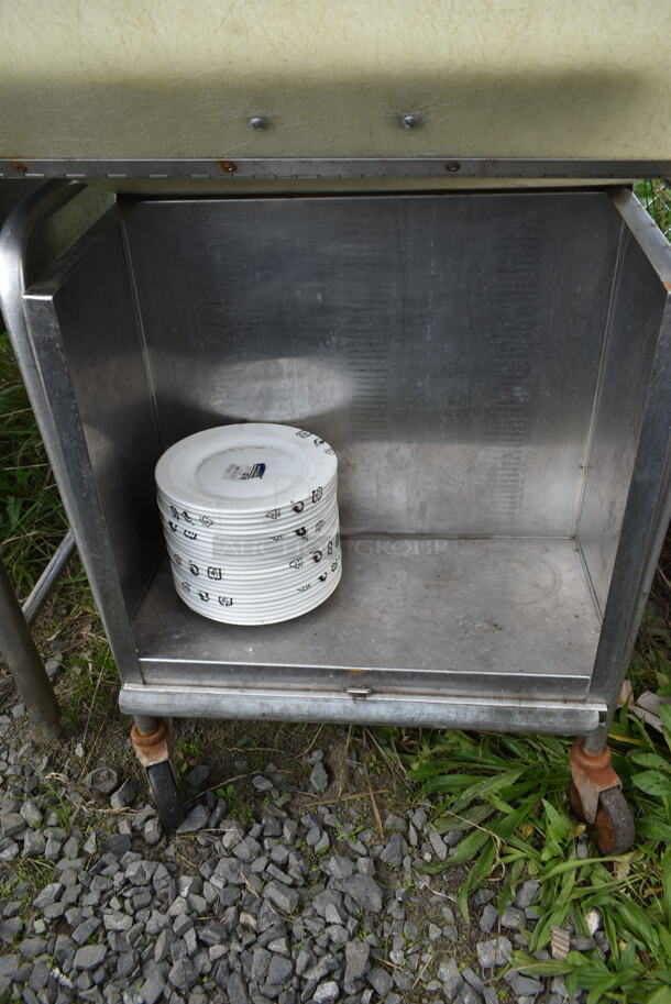 Stainless Steel Dish Cart w/ Plates on Commercial Casters. - Image 4 of 4