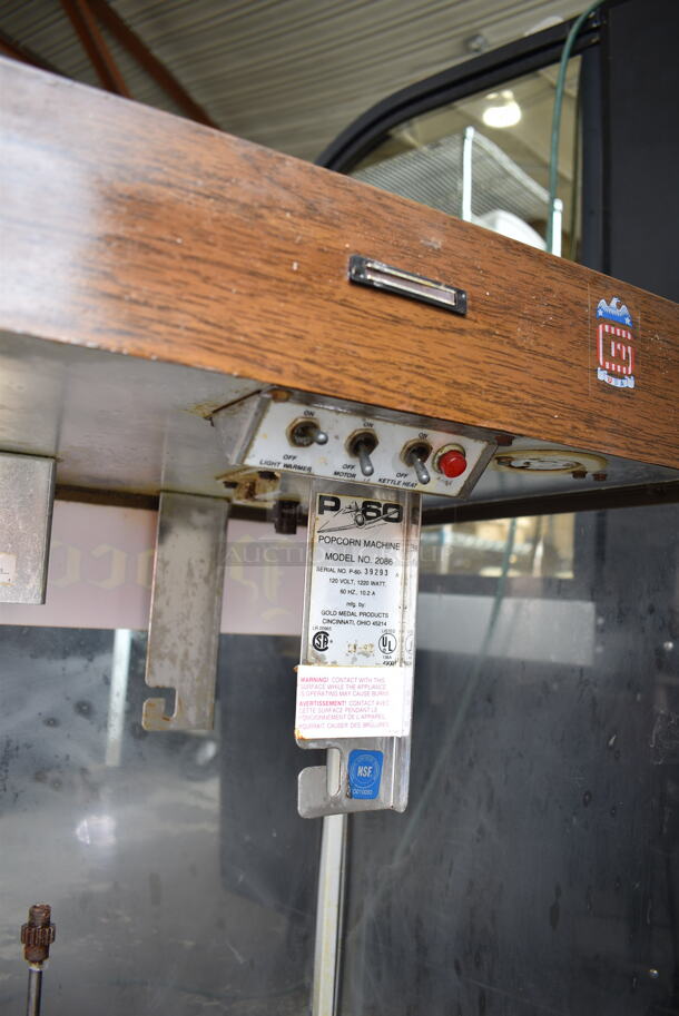 Gold Medal 2086 Metal Commercial Countertop Popcorn Machine and Merchandiser. 120 Volts, 1 Phase. Tested and Working! - Image 6 of 7