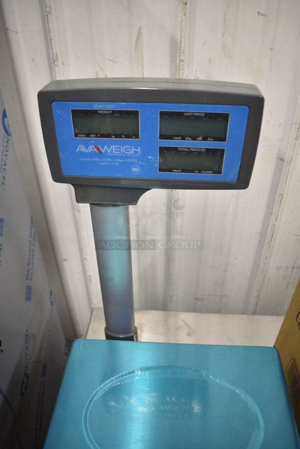 BRAND NEW SCRATCH AND DENT! AvaWeigh 334PCS40T 40 lb. Digital Price Computing Scale with Tower w/ AvaWeigh OS-2130D 334PRINTER Thermal Label Printer for Price Computing Scales. Tested and Working! - Image 7 of 9