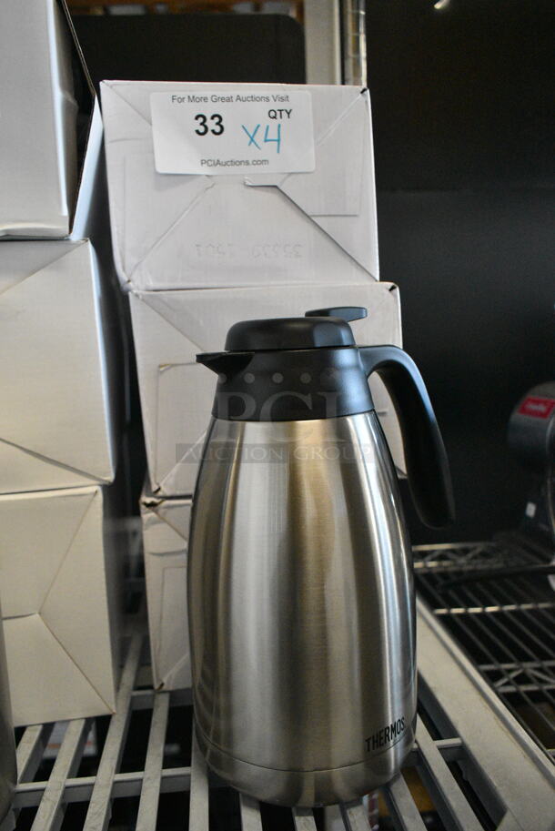 4 BRAND NEW SCRATCH AND DENT! Thermos TGS15SC Stainless Steel Carafe. 4 Times Your Bid!  - Image 1 of 7