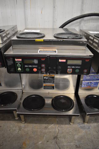 2012 Bunn AXIOM 2/2 TWIN Stainless Steel Commercial Countertop 4 Burner Coffee Machine. 120/208-240 Volts, 1 Phase. 16x18x25