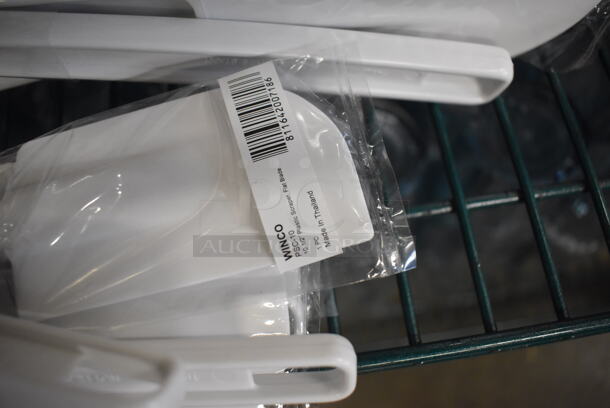 ALL ONE MONEY! Lot of 12 BRAND NEW! Winco White Poly Scrapers. 10", 14" - Image 3 of 3