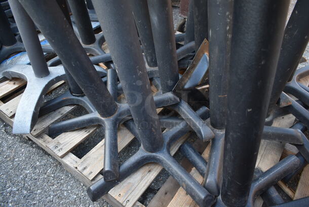 ALL ONE MONEY! PALLET LOT of Approximately 32 Black Metal Table Bases. - Image 4 of 4