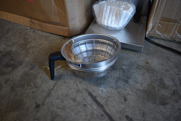 BRAND NEW SCRATCH AND DENT! 2022 Bunn CWTF15-APS Stainless Steel Commercial Countertop Coffee Machine w/ Metal Brew Basket. 120 Volts, 1 Phase.  - Image 5 of 6