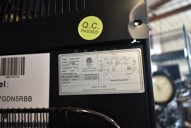 BRAND NEW SCRATCH AND DENT! Galaxy 177GDN5RBB Metal Commercial Single Door Reach In Cooler Merchandiser w/ Poly Coated Racks. 115 Volts, 1 Phase. Tested and Working! - Image 10 of 10