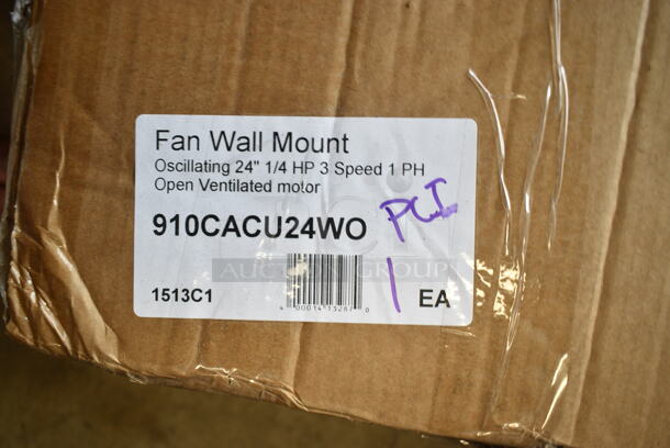 BRAND NEW SCRATCH AND DENT! TPI 910CACU24WO  CACU 24-WO 24" 3-Speed Oscillating Industrial Wall-Mount Fan - 1/4 hp, 3,200 CFM - Image 5 of 5