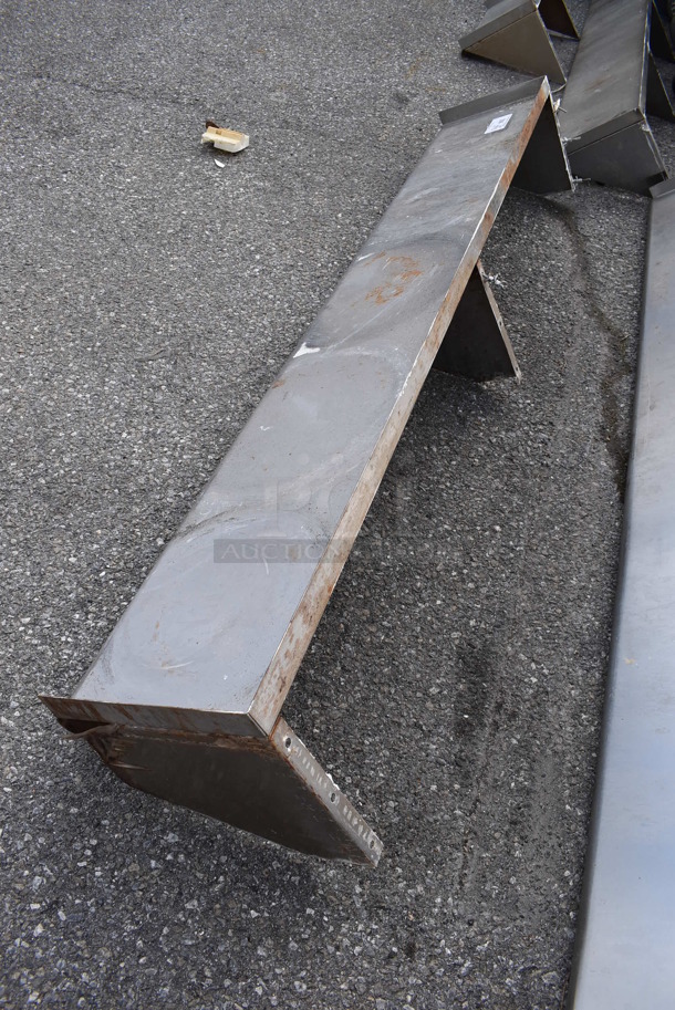 Metal Shelf w/ Wall Mount Brackets. - Image 2 of 3