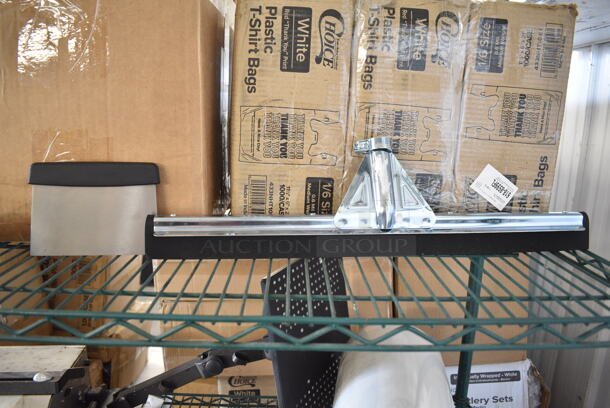 ALL ONE MONEY! Two Tier Lot of Various Items Including 2 2117576 Choice 5 Gallon Plastic Beverage Dispensing Container, 3 Box 433NHT101H Choice 1/6 Standard Size White "Thank You" Medium-Duty Plastic T-Shirt Bag - 1000/Case, HM550 Water Wand, 19496715 Avantco Ice 19496715 Controller for Undercounter Ice Machines, 4160004 iSi 499 CO2 Soda Chargers - 10/Box, Garde 181FCWDG6BLD 6-Wedge Blade Assembly, Garde 181FCWDG8BLD 8-Wedge Blade Assembly. - Image 6 of 10