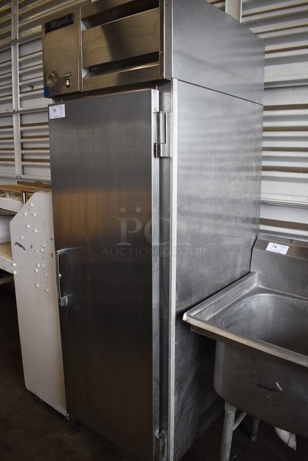 Migali Model R-24-ST Stainless Steel Commercial Single Door Reach In Cooler. 115 Volts, 1 Phase. 25x33x79. Tested and Powers On But Does Not Get Cold. - Image 3 of 6