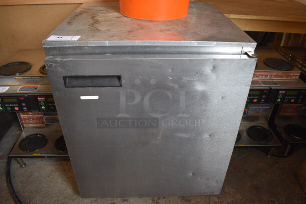 Delfield Model 406CA-DD1 Stainless Steel Commercial Single Door Undercounter Cooler on Commercial Casters. 115 Volts, 1 Phase. 27x27.5x32. Tested and Powers On But Does Not Get Cold - Image 1 of 5