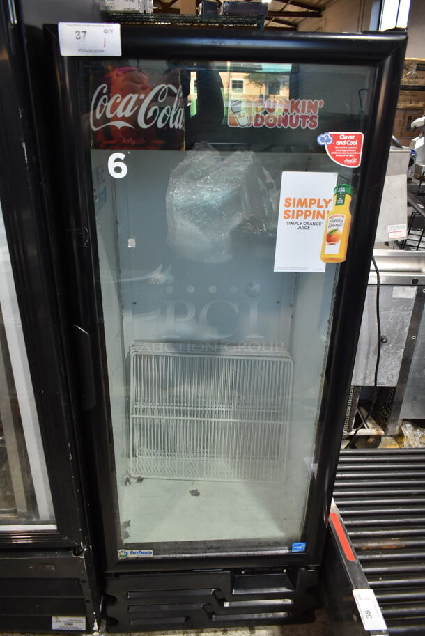 Imbera VR12 ENERGY STAR Metal Commercial Single Door Reach In Cooler Merchandiser w/ Poly Coated Racks. 115 Volts, 1 Phase. Tested and Powers On But Does Not Get Cold - Image 1 of 5