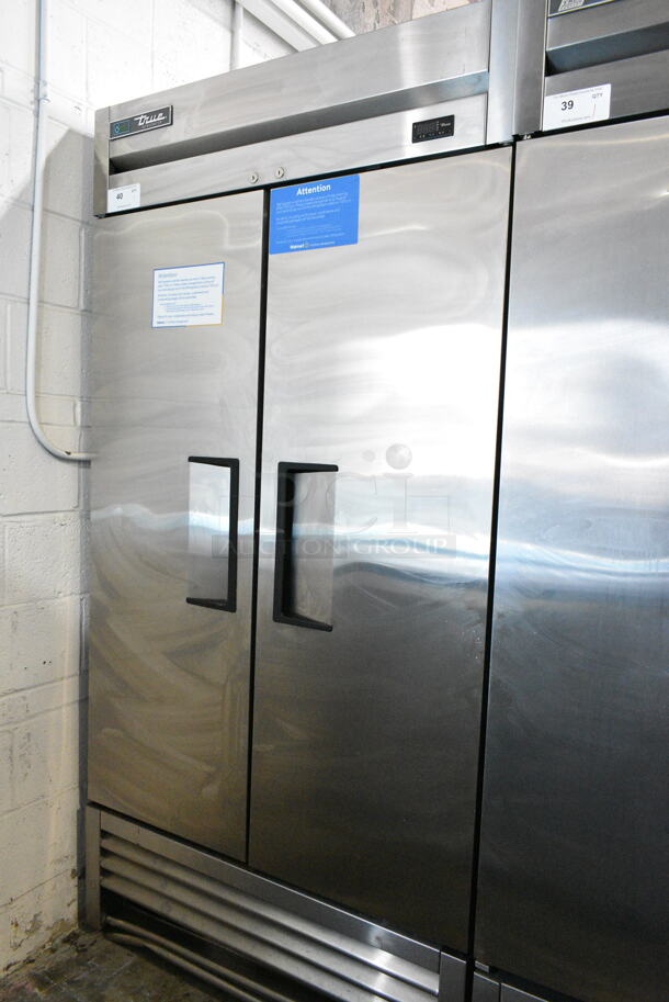 2021 True T-35-HC Stainless Steel Commercial 2 Door Reach In Cooler w/ Poly Coated Racks. 115 Volts, 1 Phase. Tested and Working! - Image 1 of 5
