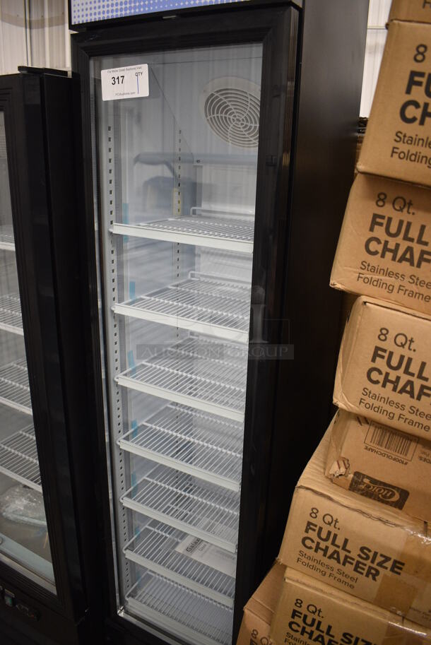 Galaxy 177GDN5RBB Metal Commercial Single Door Reach In Cooler Merchandiser w/ Poly Coated Racks. 115 Volts, 1 Phase. 16.5x17x72. Tested and Does Not Power On - Image 3 of 6