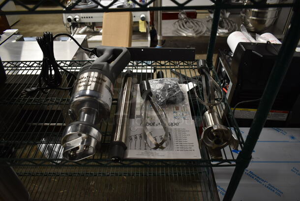 BRAND NEW SCRATCH AND DENT! Robot Coupe MP 450 Combi 649MP450COMB Stainless Steel Commercial Combi Turbo 18" Variable Speed Immersion Blender with 10" Whisk. 120 Volts, 1 Phase. Tested and Working! - Image 2 of 9