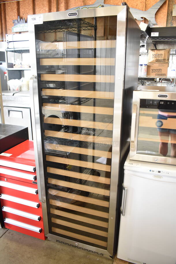 BRAND NEW SCRATCH AND DENT! Whynter BWR-1662SD 166 Bottle Built-in Stainless Steel Compressor Wine Refrigerator Merchandiser. 115 Volts, 1 Phase. Tested and Working! - Image 2 of 5