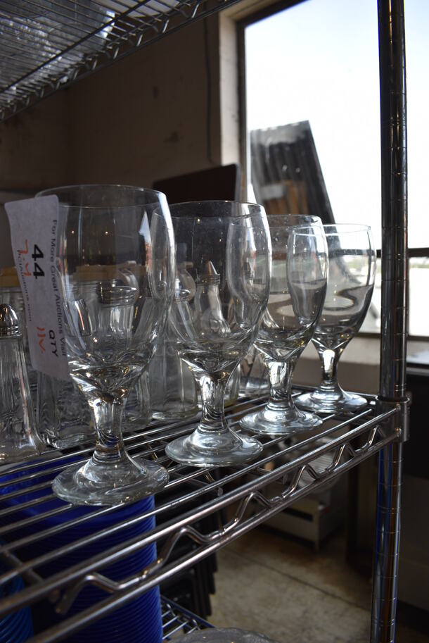 ALL ONE MONEY! Lot of 11 Various Items; 4 Wine Glasses and 7 Various Salt Shakers. Includes 3.5x3.5x7 - Image 4 of 4