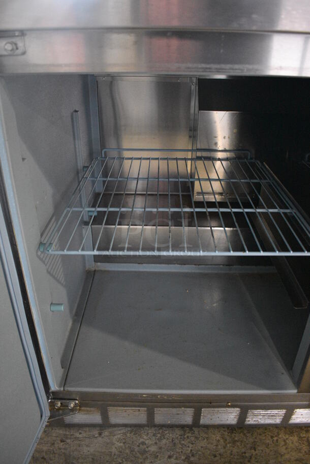 Delfield Model UC4448N Stainless Steel Commercial 2 Door Undercounter Cooler on Commercial Casters. 115 Volts, 1 Phase. 48x31.5x34. Tested and Working! - Image 4 of 6