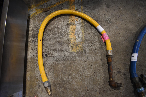 Yellow Gas Hose. 45" - Image 1 of 4