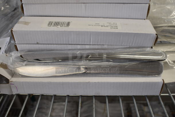 60 BRAND NEW IN BOX! Winco 0005-08 Stainless Steel Dots Dinner Knives. 9". 60 Times Your Bid! - Image 2 of 3