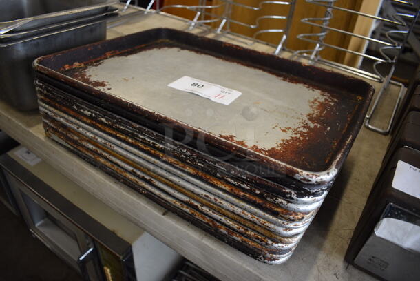 11 Metal Half Size Baking Pans. 13x18x1. 11 Times Your Bid! - Image 2 of 3