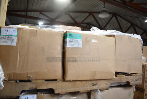 5 BRAND NEW Boxes of M Tucker MTUCK10V Crispy Chicken Skin 10x7x12 White Kraft Paper Shopping Bags w/ Twisted Paper Handles. 5 Times Your Bid! 