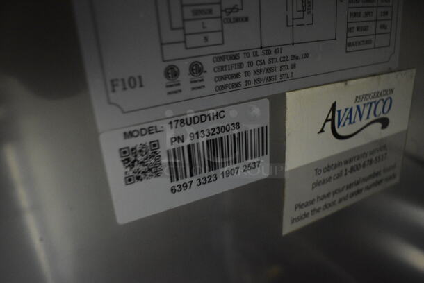 Avantco 178UDD1HC Stainless Steel Commercial Direct Draw Kegerator w/ Beer Tower and Coupler on Commercial Casters. 115 Volts, 1 Phase. 23.5x30.5x51. Item Was in Working Condition on Last Day of Business. (kitchen) - Image 7 of 7