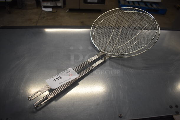 2 BRAND NEW! Winco SC-12R Metal Strainers. 25x12x4. 2 Times Your Bid! - Image 1 of 3