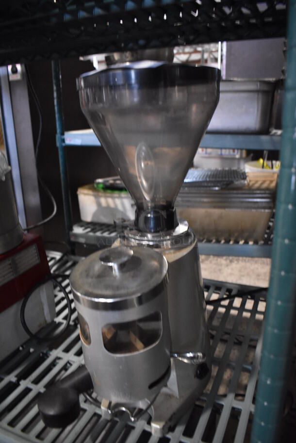 Aristarco Metal Commercial Countertop Espresso Bean Grinder w/ Hopper. 110 Volts, 1 Phase. 7x14x20. Tested and Working! - Image 7 of 8