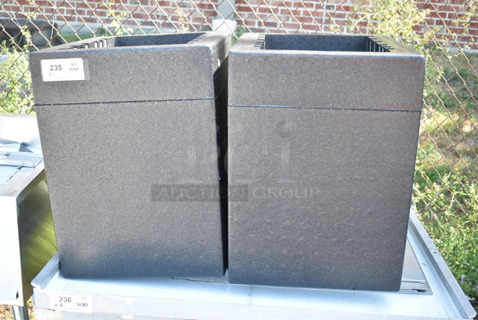 2 Black Poly Insulated Inserts for Rubbermaid Front Load Catering Carrying Bag. 2 Times Your Bid!